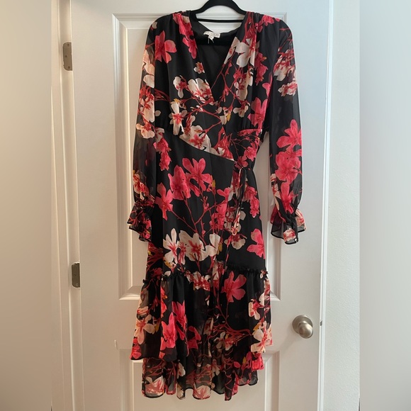 Eva•Mendes X New York & Company Floral Wrap Dress - Picture 2 of 3